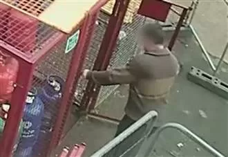 Moment burglar caught on CCTV raiding business - before being arrested