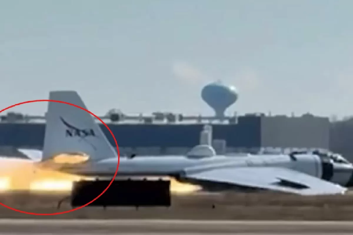 NASA Research Plane Makes Belly Landing At Houston Airport, Sparks Brief Fire | Watch