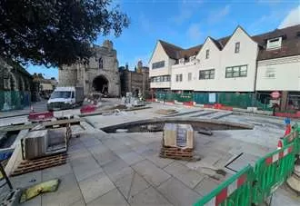 Weather dampens hopes of finishing £1.5m plaza project early