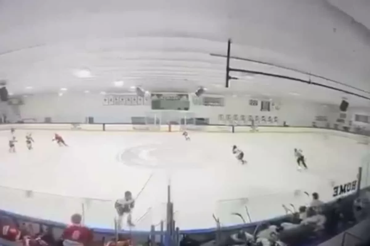 Chilling Video Shows Moment Gunfire Erupts At US Youth Hockey Game In Rhode Island