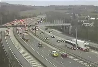 Delays clear on M20 after crash