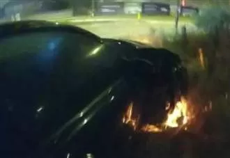 Dramatic footage captures high speed police chase ending in crash